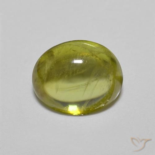 1.25ct Natürlicher Warmes Waldgrün Sphene, Oval, Transparent