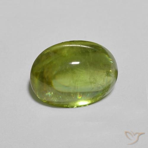 9,17 ctw natürlicher Medium Dark-Green Sphene, Oval, Transparent