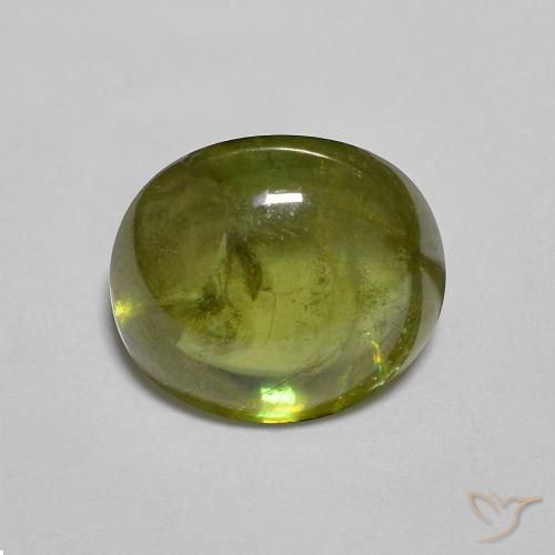 2.17ct Natürlicher Mittelgrün Sphene, Oval, Transparent