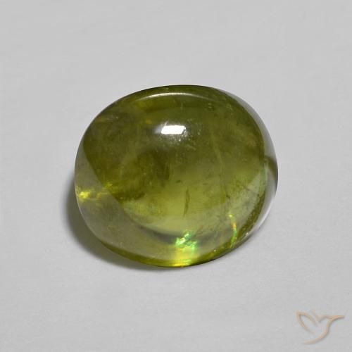 9,17 ctw natürlicher Mittelgrün Sphene, Oval, Transparent