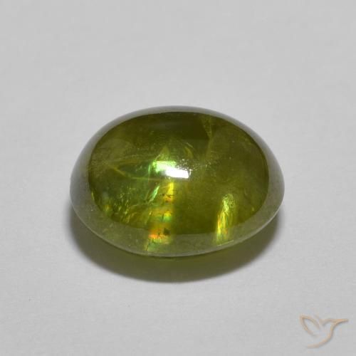 9,17 ctw natürlicher Mittelgrün Sphene, Oval, Transparent