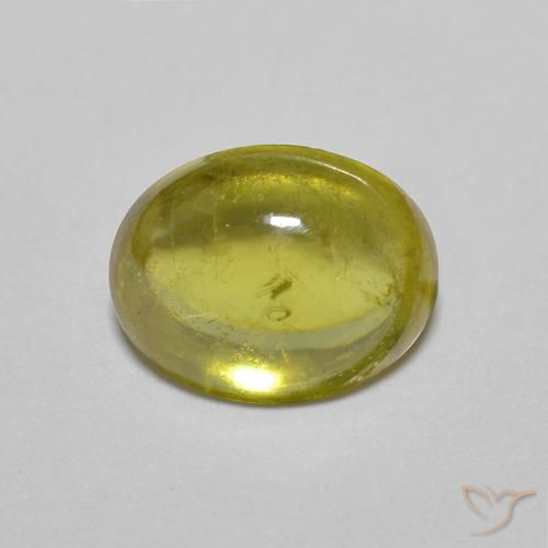 1.62ct Natürlicher gelblich-grün Sphene, Oval, Transparent