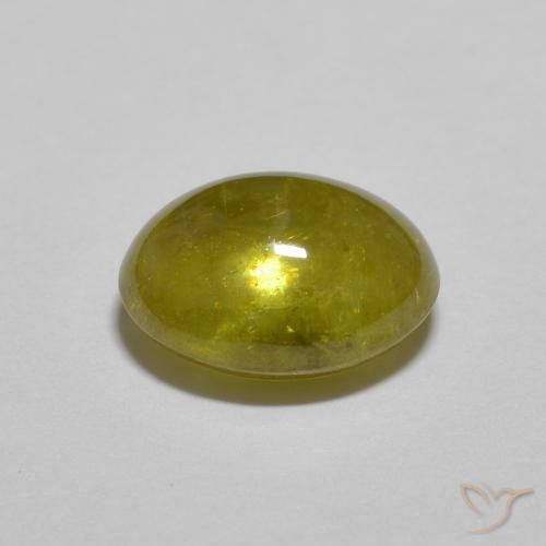 9,17 ctw natürlicher gelblich-grün Sphene, Oval, Transparent