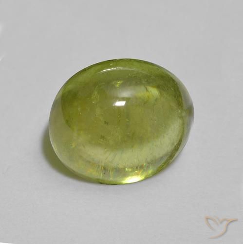 9,17 ctw natürlicher hellgrün Sphene, Oval, Transparent