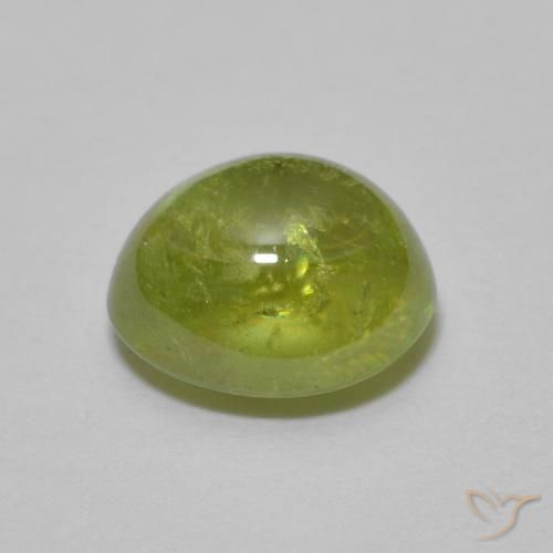 9,17 ctw natürlicher hellgrün Sphene, Oval, Transparent
