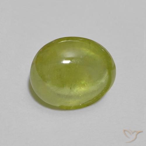 9,17 ctw natürlicher Olivgrün Sphene, Oval, Transparent