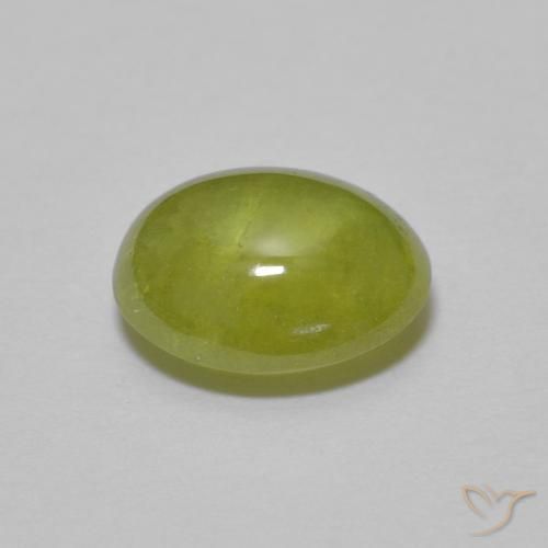 9,17 ctw natürlicher Olivgrün Sphene, Oval, Transparent