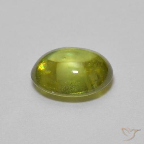 9,17 ctw natürlicher Warmes Erdgrün Sphene, Oval, Transparent