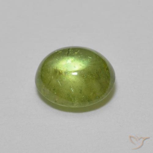 9,17 ctw natürlicher Leichtes lebendiges Grün Sphene, Oval, Transparent