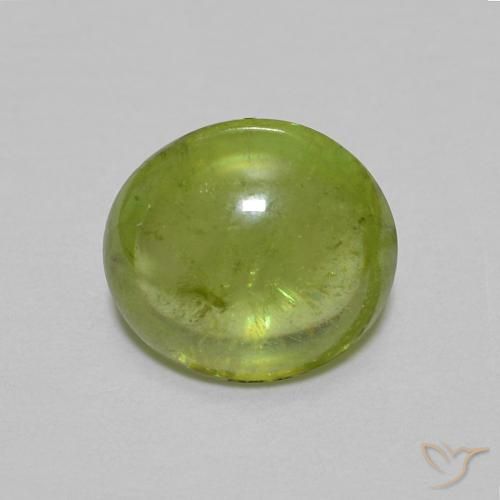 1.26ct Natürlicher Olivgrün Sphene, Oval, Transparent