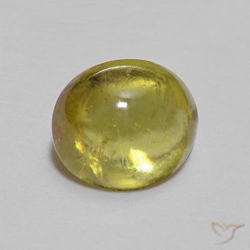 9,17 ctw natürlicher gelblich-grün Sphene, Oval, Transparent