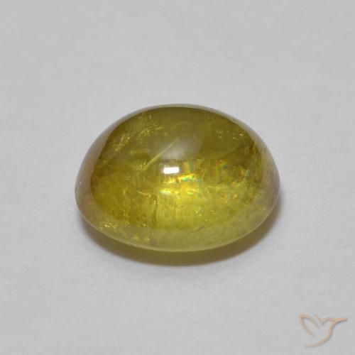 9,17 ctw natürlicher gelblich-grün Sphene, Oval, Transparent