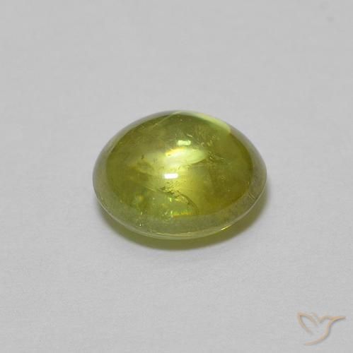 9,17 ctw natürlicher Warmes Waldgrün Sphene, Oval, Transparent