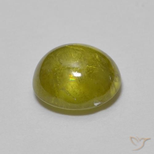 9,17 ctw natürlicher Mittelgrün Sphene, Oval, Transparent
