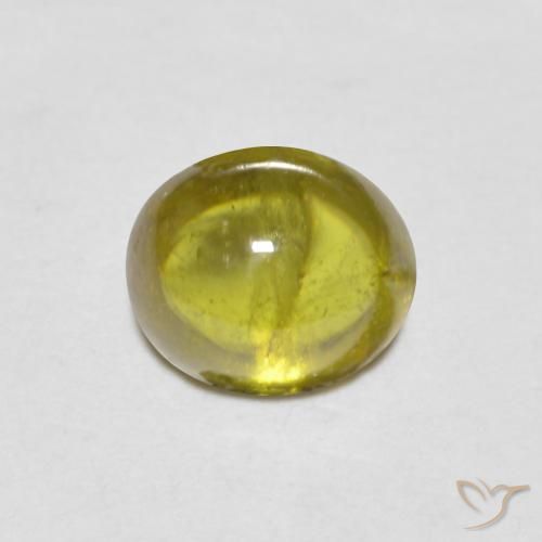 0.93ct Natürlicher Warmes Grün Sphene, Oval, Transparent