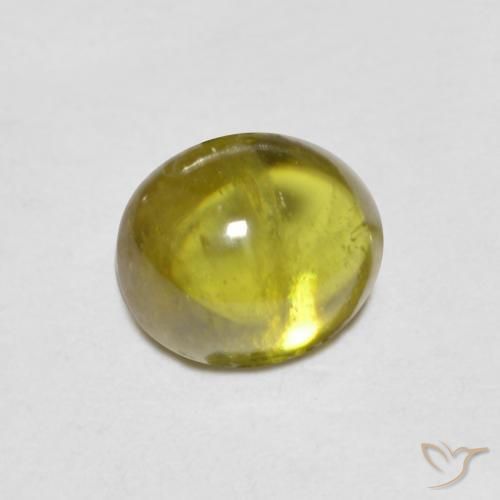 9,17 ctw natürlicher Warmes Grün Sphene, Oval, Transparent