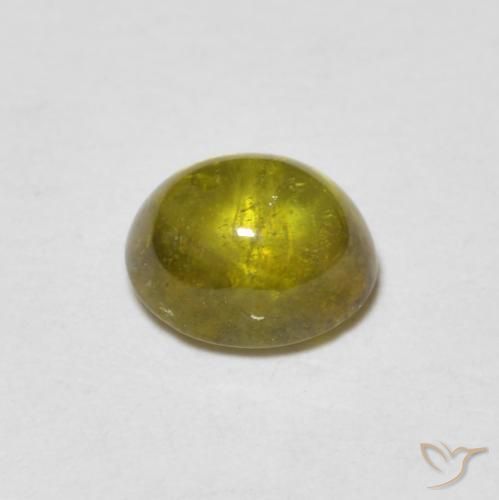 9,17 ctw natürlicher Warmes Grün Sphene, Oval, Transparent