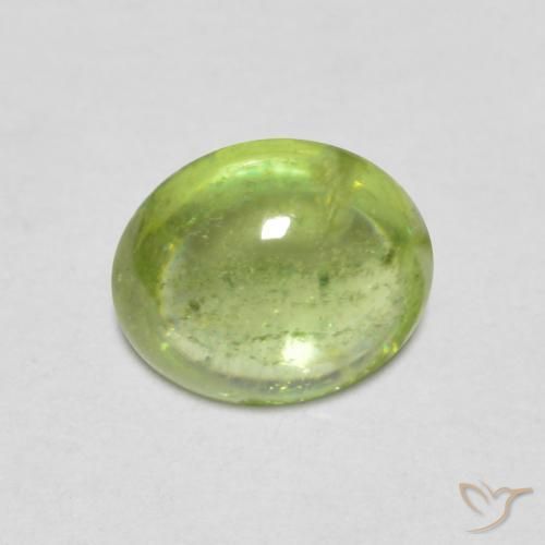 9,17 ctw natürlicher Leichtes lebendiges Grün Sphene, Oval, Transparent
