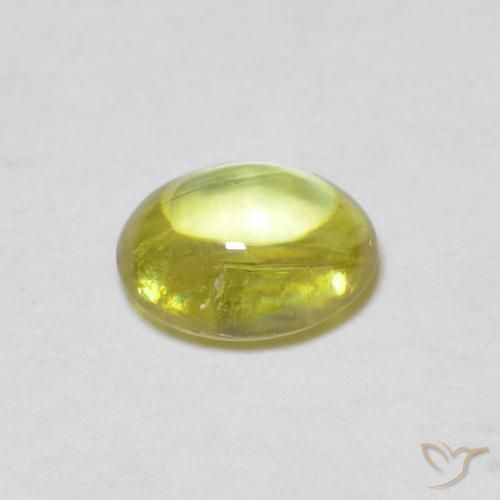 9,17 ctw natürlicher Warmes Waldgrün Sphene, Oval, Transparent