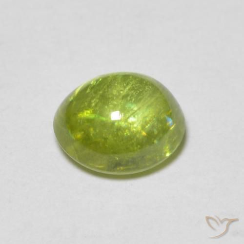 9,17 ctw natürlicher Leichtes lebendiges Grün Sphene, Oval, Transparent