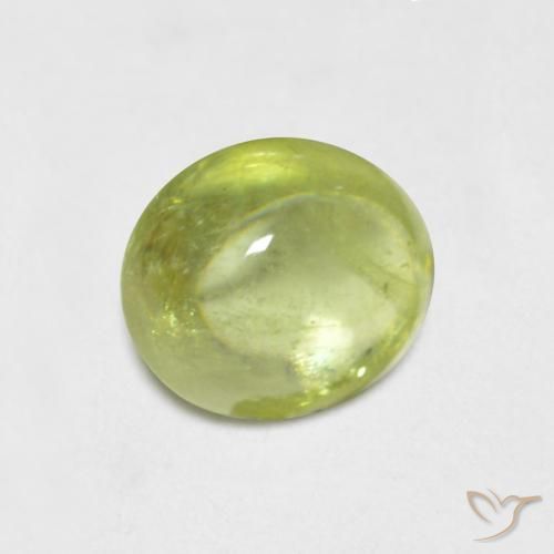 9,17 ctw natürlicher hellgelb Sphene, Oval, Transparent