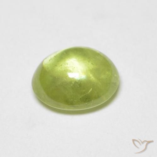 9,17 ctw natürlicher hellgelb Sphene, Oval, Transparent