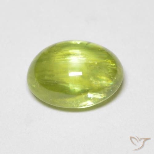 9,17 ctw natürlicher hellgelb Sphene, Oval, Transparent