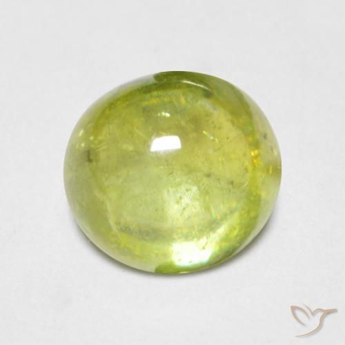 9,17 ctw natürlicher hellgelb Sphene, Oval, Transparent
