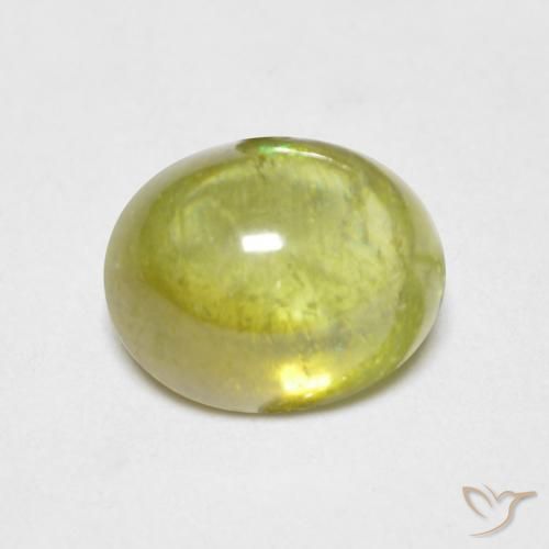 1.30ct Natürlicher hellgrünlich-gelb Sphene, Oval, Transparent