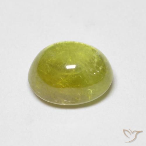 9,17 ctw natürlicher hellgrünlich-gelb Sphene, Oval, Transparent