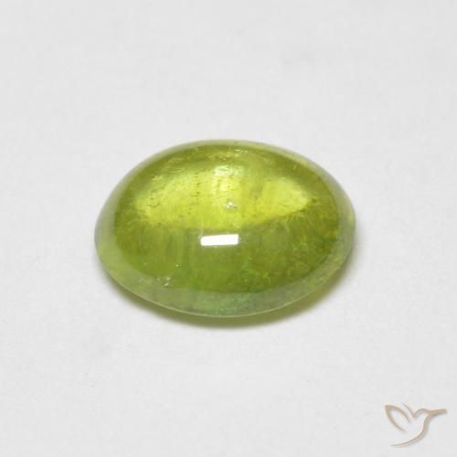 9,17 ctw natürlicher Zitronengelb Sphene, Oval, Transparent