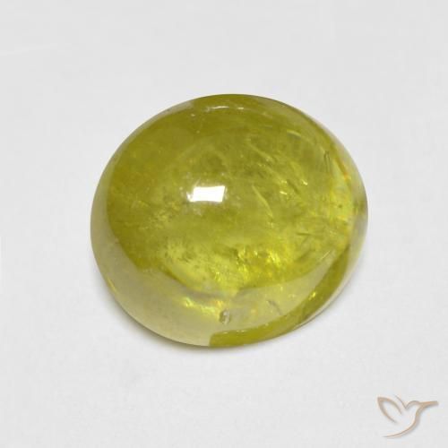 9,17 ctw natürlicher Ananas Gelb Sphene, Oval, Transparent