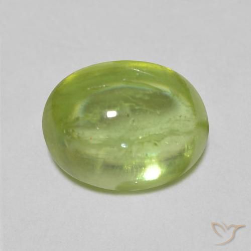 9,17 ctw natürlicher hellgrün Sphene, Oval, Transparent