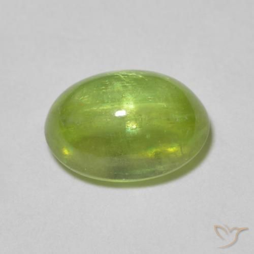 9,17 ctw natürlicher hellgrün Sphene, Oval, Transparent