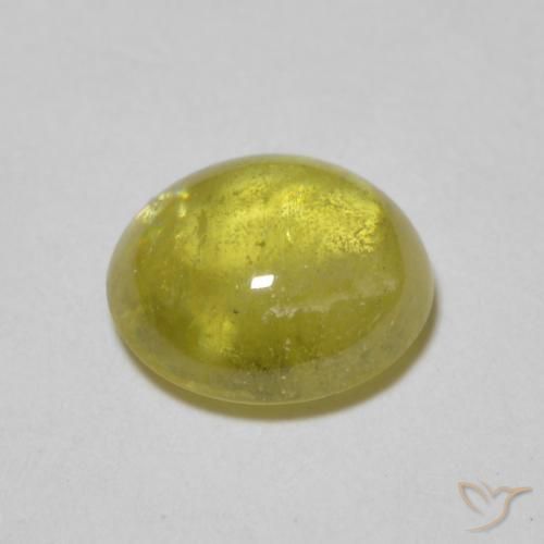 9,17 ctw natürlicher Goldgrün Braun Sphene, Oval, Transparent