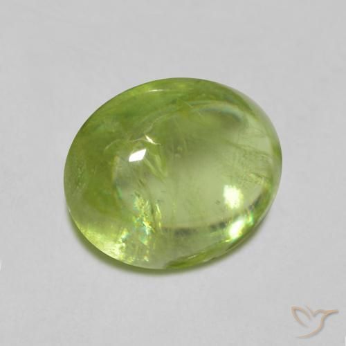 9,17 ctw natürlicher Leichtes lebendiges Grün Sphene, Oval, Transparent