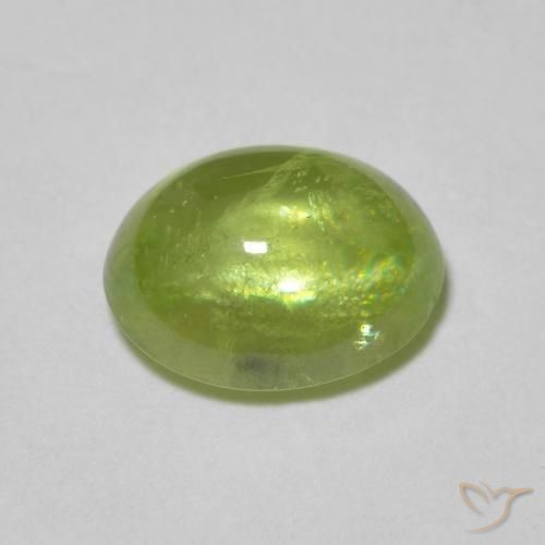 9,17 ctw natürlicher Leichtes lebendiges Grün Sphene, Oval, Transparent