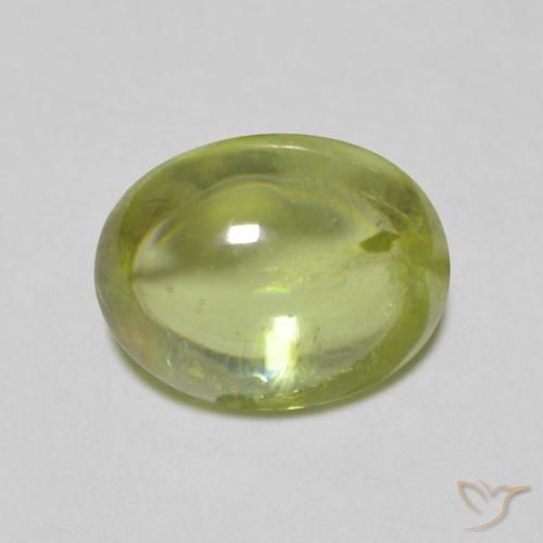 1.25ct Natürlicher Olivgrün Sphene, Oval, Transparent