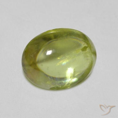 9,17 ctw natürlicher Olivgrün Sphene, Oval, Transparent