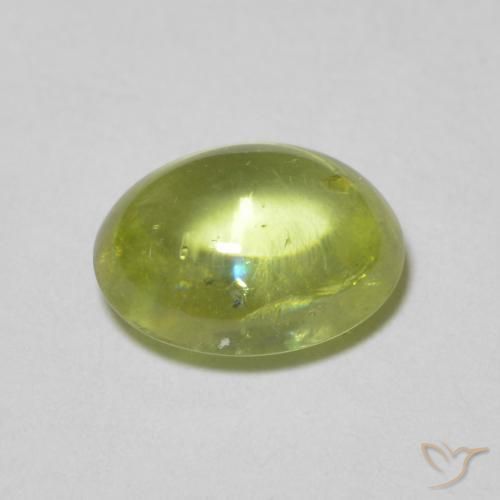 9,17 ctw natürlicher Olivgrün Sphene, Oval, Transparent