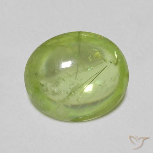 9,17 ctw natürlicher Leichtes lebendiges Grün Sphene, Oval, Transparent
