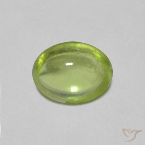 0.69ct Natürlicher hellgrün Sphene, Oval, Transparent