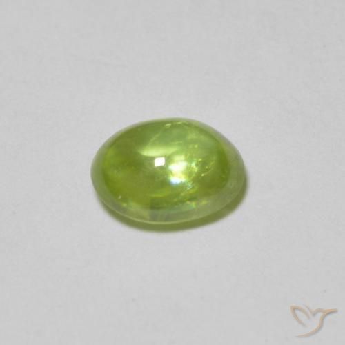 9,17 ctw natürlicher Mittelgrün Sphene, Oval, Transparent
