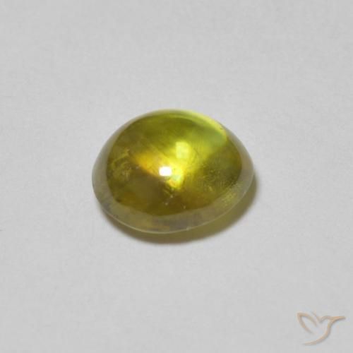 9,17 ctw natürlicher Warmes Grün Sphene, Oval, Transparent