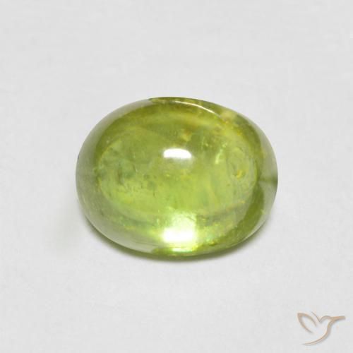 1.55ct Natürlicher hellgrün Sphene, Oval, Transparent