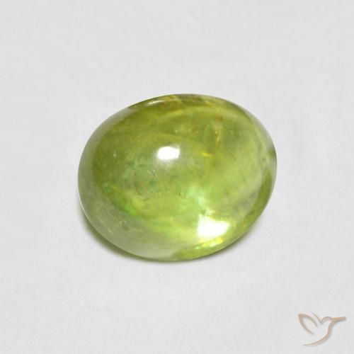 9,17 ctw natürlicher hellgrün Sphene, Oval, Transparent