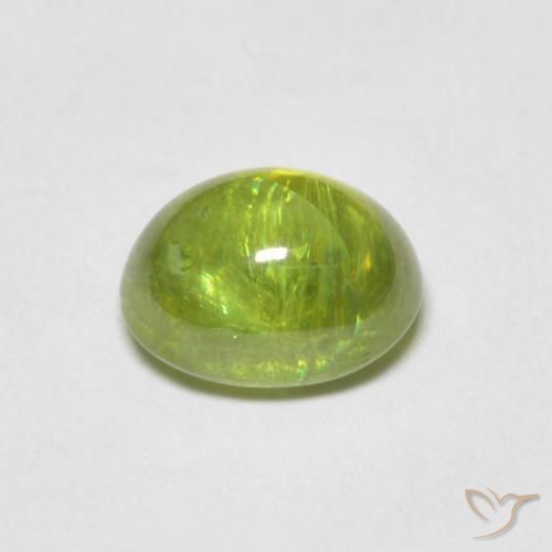 9,17 ctw natürlicher hellgrün Sphene, Oval, Transparent