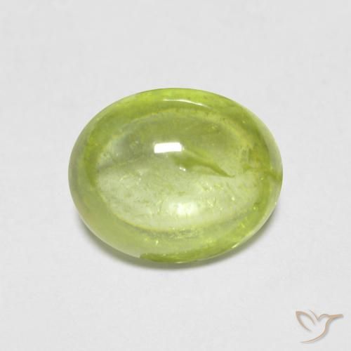 1.56ct Natürlicher hellgrün Sphene, Oval, Transparent