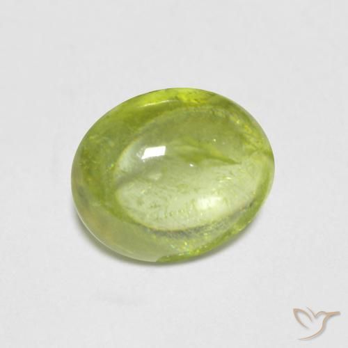 9,17 ctw natürlicher hellgrün Sphene, Oval, Transparent