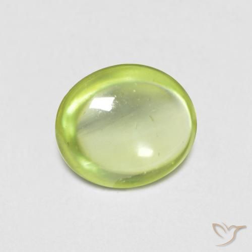 0.63ct Natürlicher hellgrün Sphene, Oval, Transparent